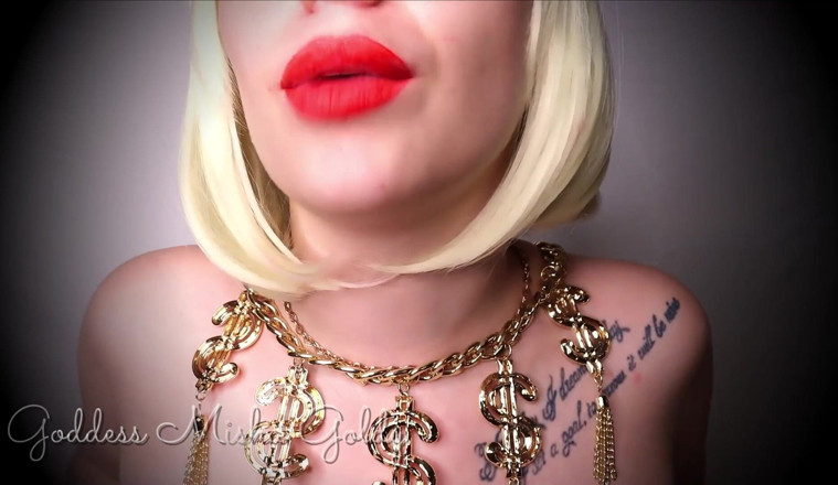 Goddess Misha Goldy: You jerk off to my lip fetish clips day after...