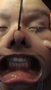 With the Cock in the Face and the Cum in the Eyes