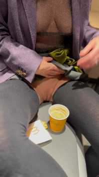 No Panties in a Cafe.
