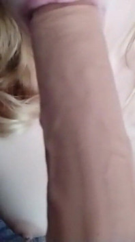 Sexy Busty MILF Sucks a Big Dildo - Hot Solo Female - Slow Motion