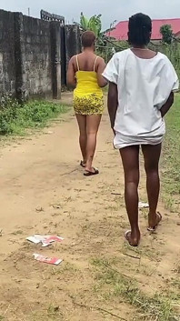 Naughty African Teen Showcasing Their Asses in Broad Daylight