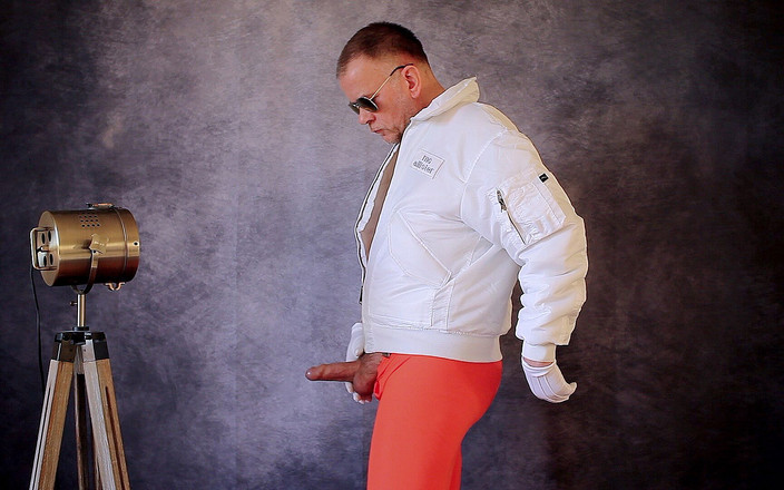 GERMANE_XL: Giacca Alpha Bianca Arancio Lycras 4