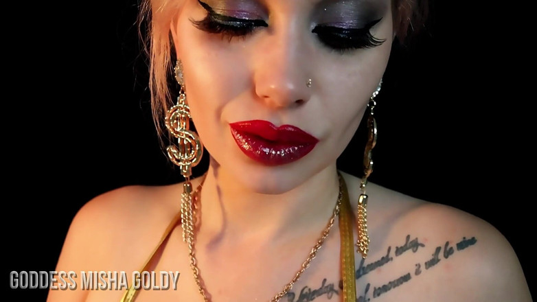 Goddess Misha Goldy: 입술 중독 훈련! 완전히 세뇌가 되라! Goon &amp; jerk 2