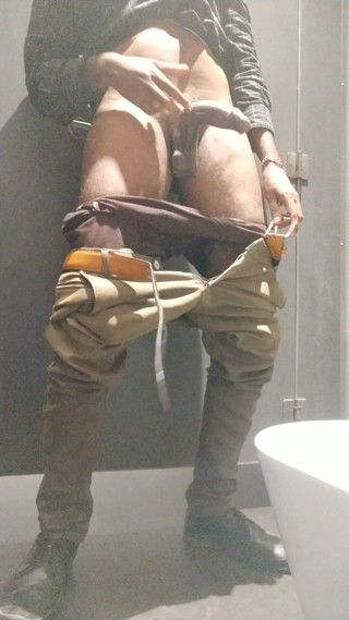 Tamil 10 inches BBC: Masturbating in Public Toilet for You