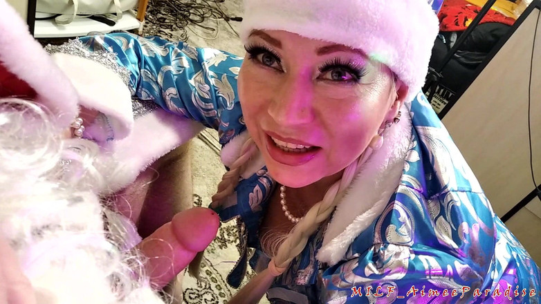 AimeeParadise: Santa Claus fucks his Santa girl by doggy style, makes...