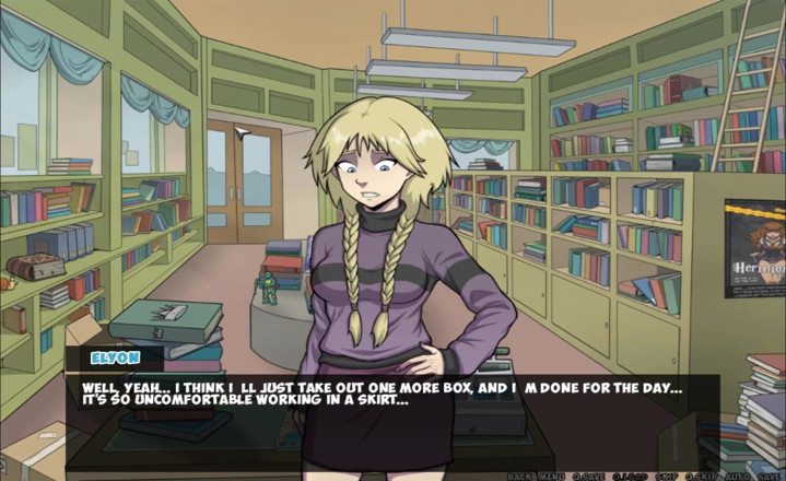Hentai World: Witch hunter cute blonde with big ass in bookstore and...