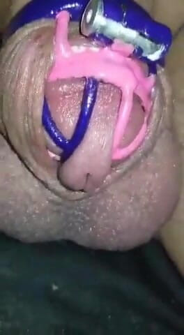 Sissy cumslut: Popped permanent chastity
