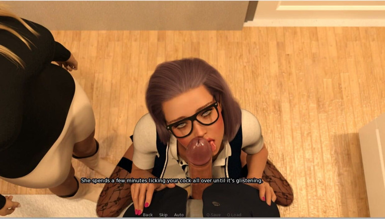 XXX Games Bunk: Grandma's House - Gameplay - Roleplay - College Uniform Cosplay - Stepmom and Stepdaughter...