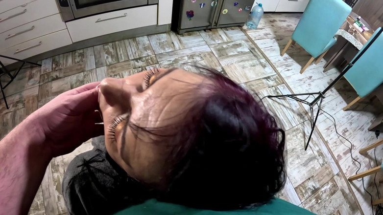 MilfyCalla: Bathrobe MILF Hair Drying and Brushing Blowjob with Cum in...