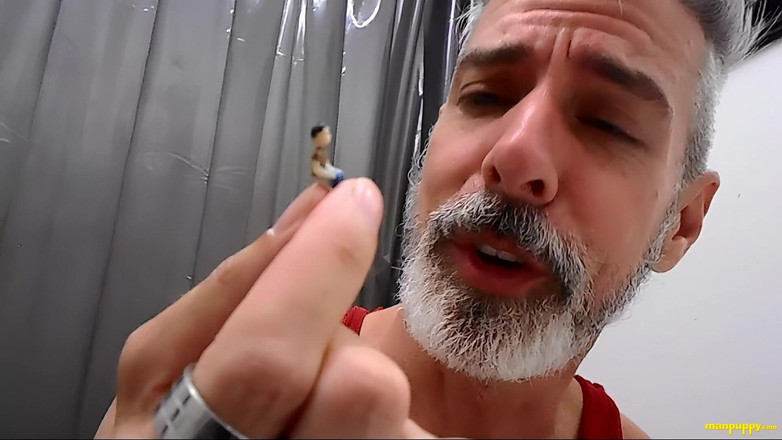 Man Puppy: Du lehrt dich, sich zu rasieren - Papi-riese 8