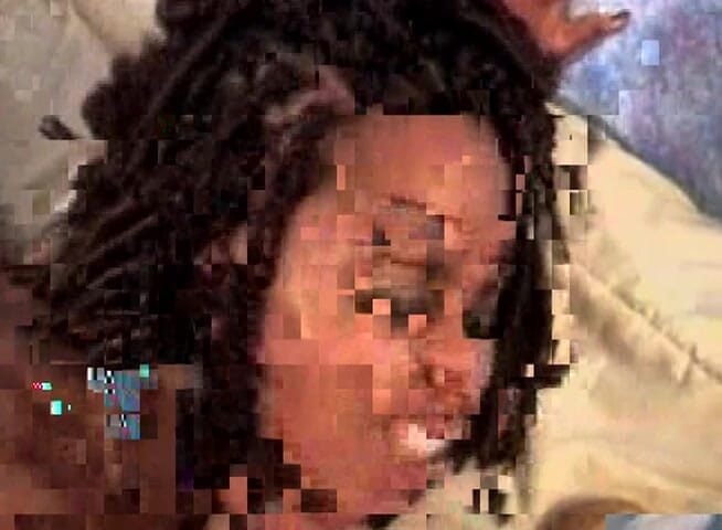 Dark Extreme: Black slut pussy slammed on the bed