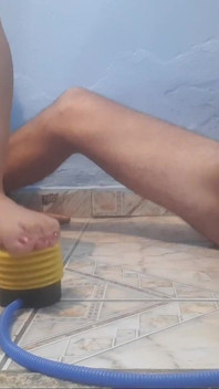 I Got My Man Horny by Inflating His Cock with a Foot Pump.
