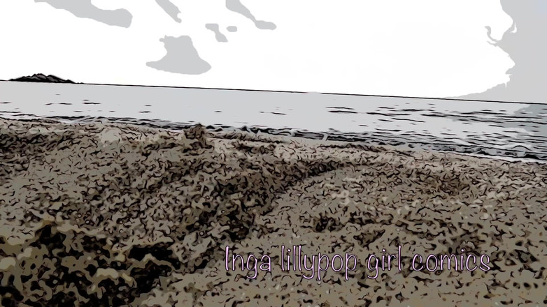 Inga lillypop girl comics: Deine Stiefschwester masturbiert am Strand