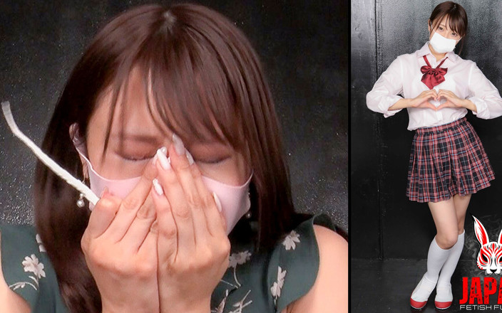 Japan Fetish Fusion: Rurika Misatos nysningar täcker två masker med saliv och slem. 鼻水