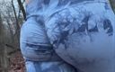 Littlebutt productions: Bubble butt femboy walking in leggings outdoors