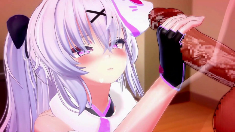 Smixix: Ninja Girl Ręczna robota wytryski na twarz Ogromne piersi Mmd 3D...