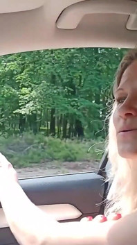 Old Sexy Hitchhiker Whore From Street Fucked in Forest with and Then Without a Condom
