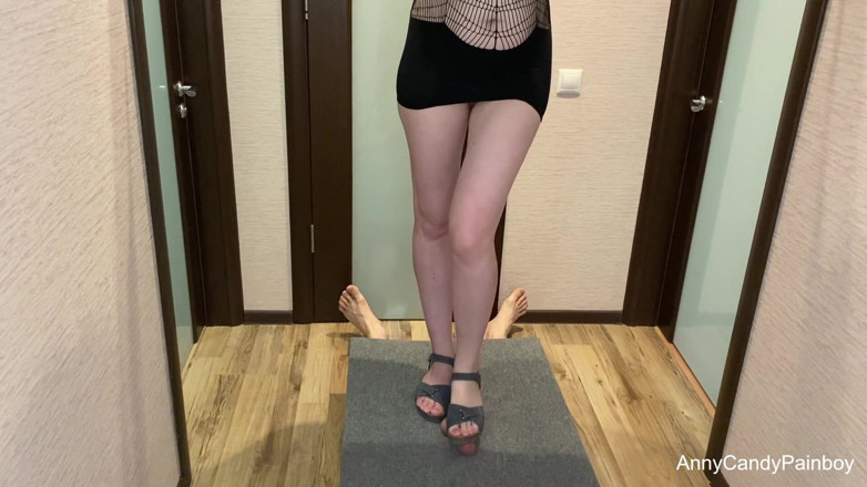 AnnyCandyPainboy: Girl punished dick on the milking board