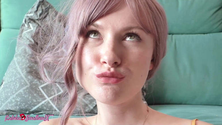 Laloka4you: Juicy Beauty Sensually Sucks Dick and Swallows Cum with Pleasure