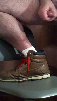 Coach Karl Cums with Boots on