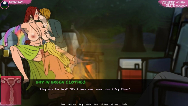 XXX Games Bunk: Похоти город - геймплей - ролевая игра - буккаке на лицо на пляжной вечеринке