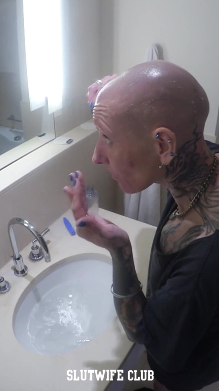 Slutwife Club: Vilja Shaves It All for My Slutwife Audition - Head, Pussy &amp;...