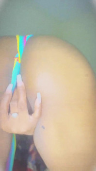 Shuga Avry Exposes Her Beautiful Pussy with a Sexy Strip Tease in Front of the Camera and Plays with Her Clit in Fishnets