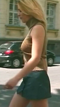 Determined Blonde Peeing Outdoor