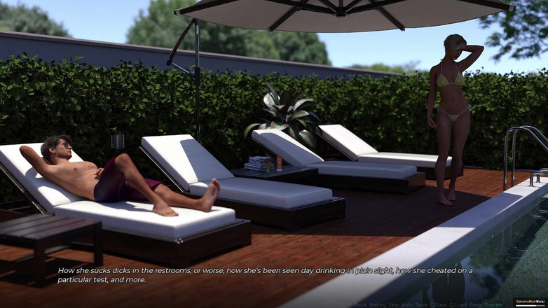 AVN Teller: 여름 향기 #1 - 수영복을 입은 거유 금발 의붓여동생 이브를 만나다