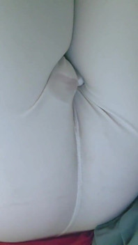 Cum Through White Nike Leggings Using a Vibrator Bullet