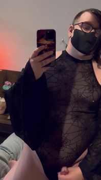 Black Bodysuit Cum