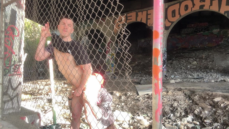 Tatted Fxggot: Cruising Tatted Fxggot Fuck Kian Fuk at the Tracks