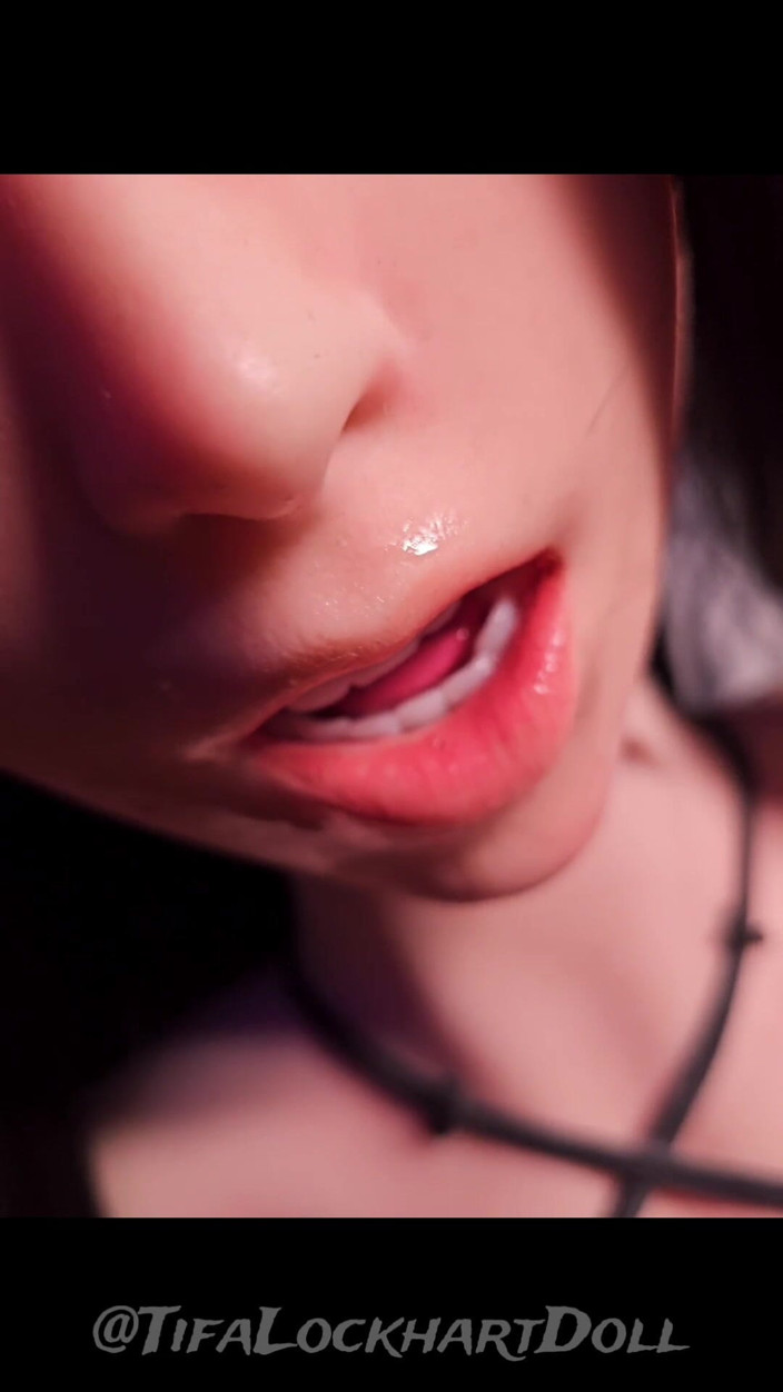 Tifa Lockhart doll: Tifa Lockhart Sucks Out &amp; Swallows Cum in Lingerie