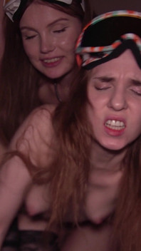 Two Beauties with Big Butts and Perfect Bodies Are Blowing a Big Dick.