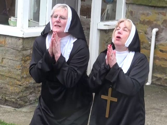 Trisha and Claire are nuns on the run (Dirty Doctors Clips)