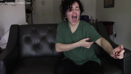 Natalie Wonder: No pleasure no gain - sweaty from boot camp workout