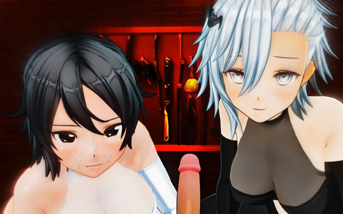 H3DC: Lesbian mergokin aku lagi nyepong kontolku