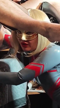Extreme Deep Full Latex Catsuit Punch Fisting - Adelina Noir