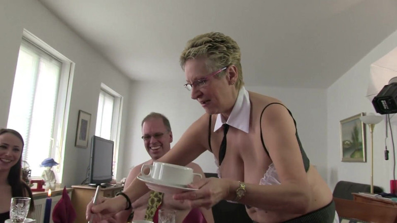Mature Climax - 100% Mature Videos: Granny and babe are pleasing two hard cocks