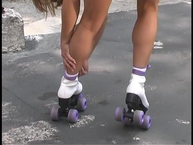 Outdoor pervs: Perky teen gets all her holes drilled in the park