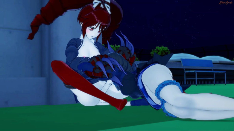 Hentai Smash: Futa Micha mouth fucks Garie and fucks her doggystyle againt...
