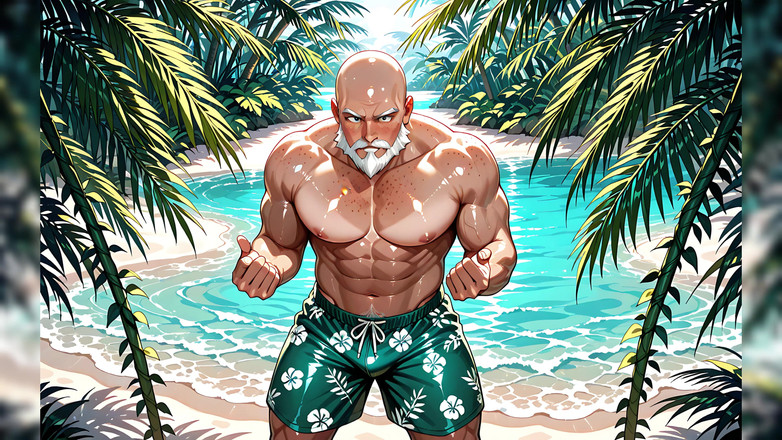 Erotic Man: Ông già hói đẹp trai không mặc áo sơ mi