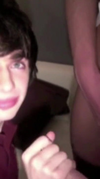 Sexy twink fucked by 2 tops for the fist time