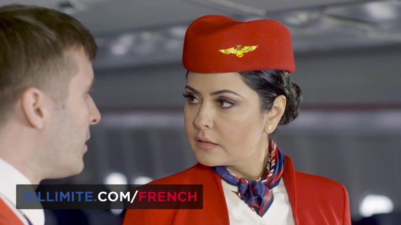 French girls at work: Steamy Layover with the Cabin Crew