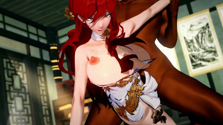 NSFWOtaku: Honkai star rail - Himeko BDsm grobe sex-bondage - hentai-animationen 3D