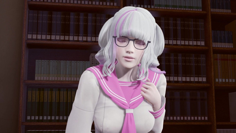 Waifu club 3D: 図書館で自慰行為をキャッチ女子大生