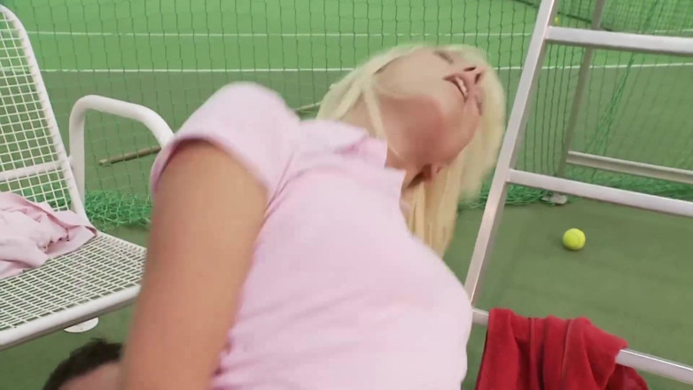 Backdoor Films: Blonde babe is tennis player and she fuck big cock...