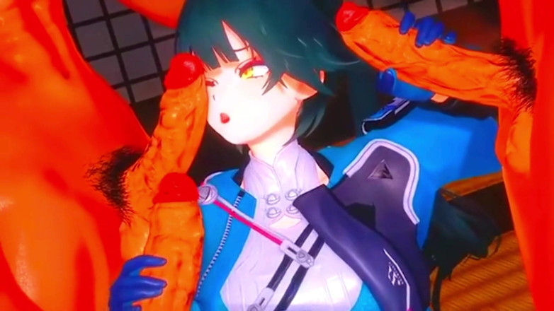 NSFWOtaku: Arknights Endfield - Chen Gangbang Ntr Sex - 3D Hentai Animations