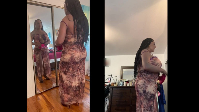 Deanna Doll: La black Danae se déshabille, danse à poil, se caresse la...