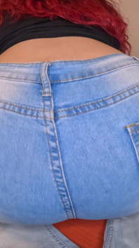 Redhead Jeans Lap Farts POV - Rubbing on Your Dick